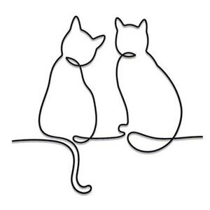 Metal cat Wall Art | Metal Decor | Minimalist Room & Living Room Wall